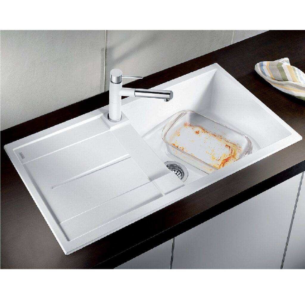 BLANCO Silgranit kitchen sink 1 bowl 1 drainer, includes waste fitting ...