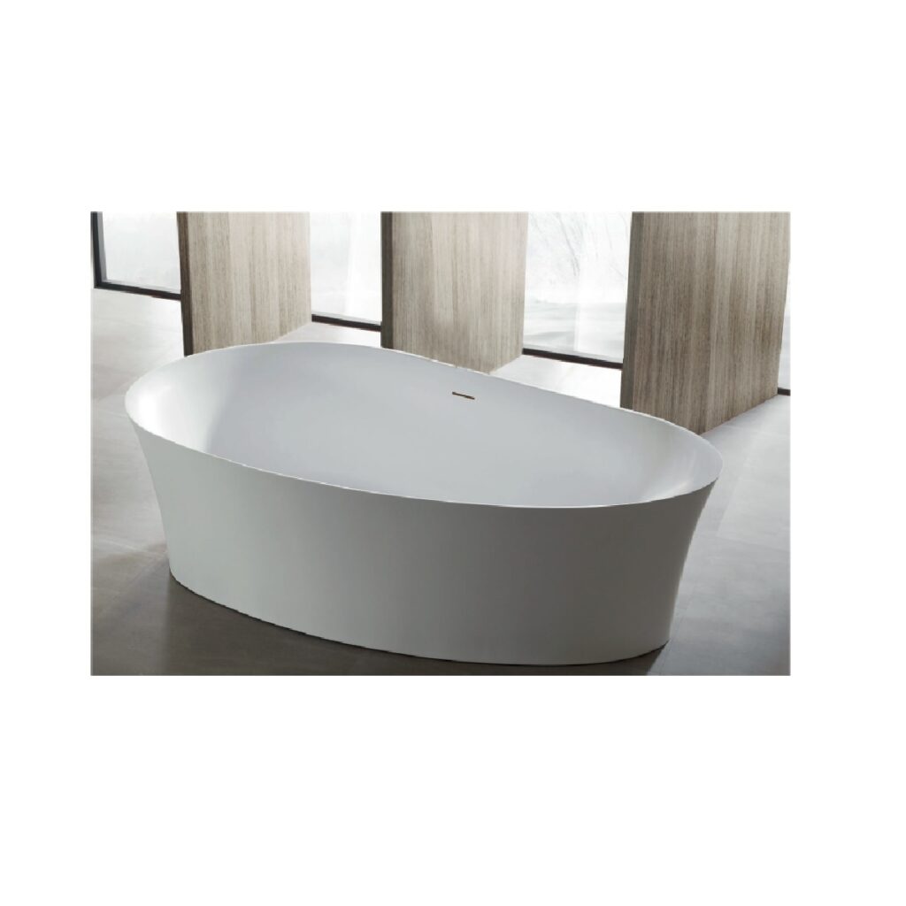 T&M DESIGN Free standing bathtub with integrated surround panel ...