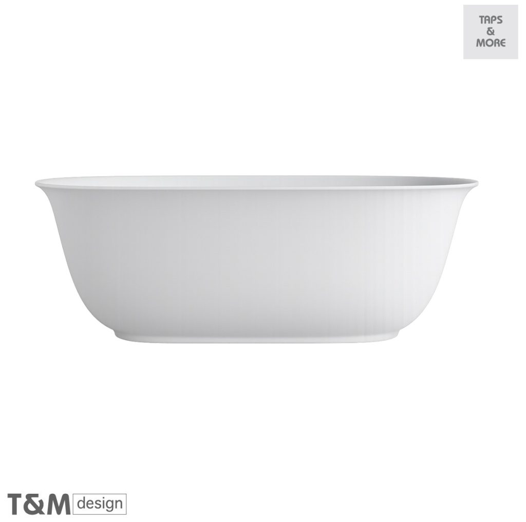 T&M DESIGN Free standing bathtub with integrated surround panel, legsets and automatic bath waste & overflow set Size : 1700 x 800 x 600 mm – CLASSIC