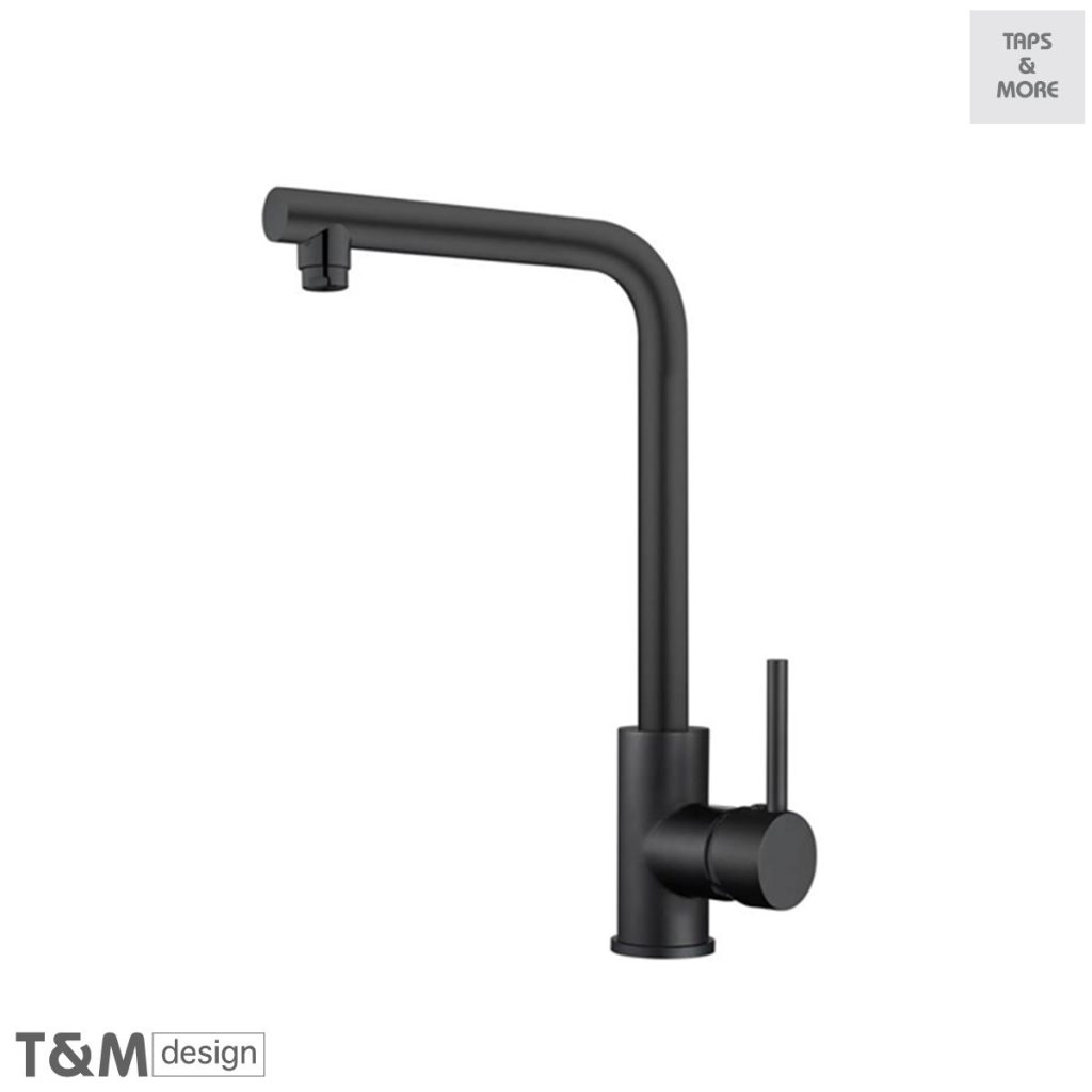 T&M DESIGN Single lever kitchen sink mixer with swivel high spout – Line