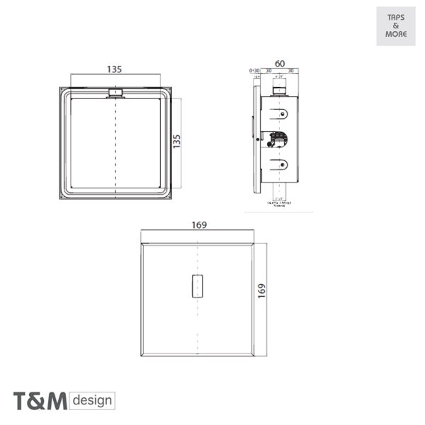 TAPS & MORE Dubai|T&M DESIGN Built-in electronic urinal flush valve – battery operated – Sense