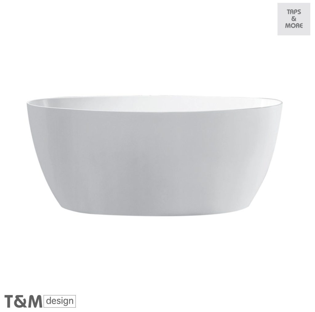 T&M DESIGN Free standing bathtub with integrated surround panel, legsets and automatic bath waste fittings Size : 1690 x 789 x 570 mm – VIDA