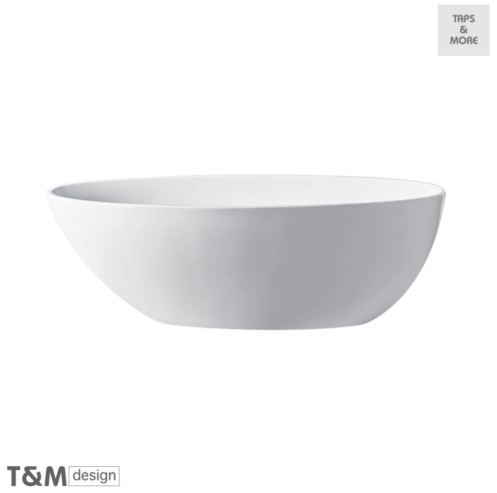 T&M DESIGN Free standing bathtub with integrated surround panel, legsets and automatic bath waste fittings Size : 1700 x 840 x 580 mm – VOGUE+