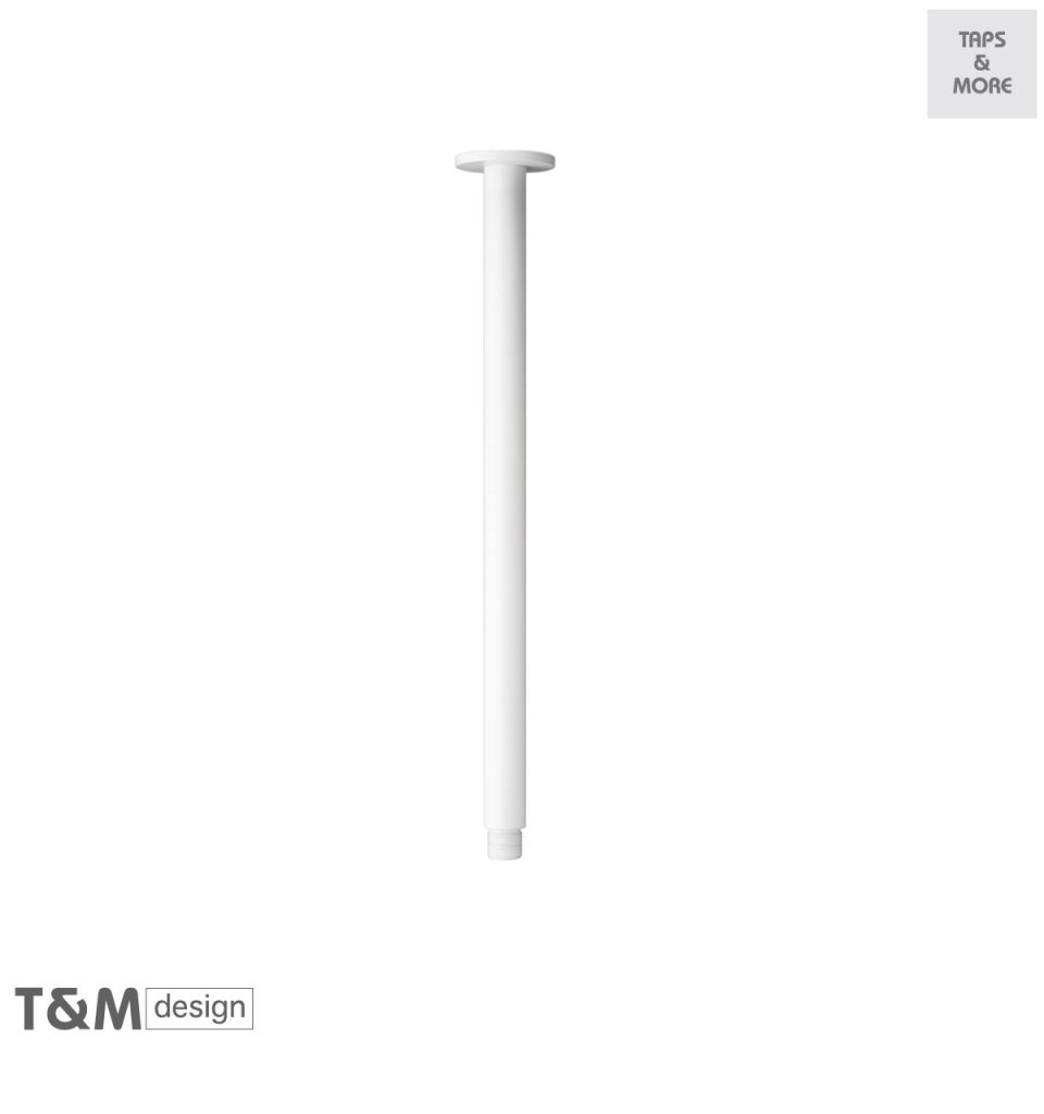 T&M DESIGN Round ceiling shower arm 400 mm with swivel joint & rosette – Vogue