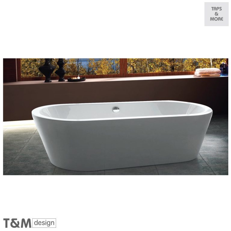 T&M DESIGN Free standing bathtub with integrated surround panel, legsets and automatic bath